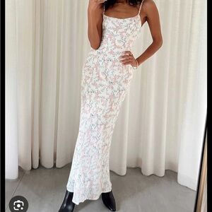 Princess Polly White Floral Maxi Dress